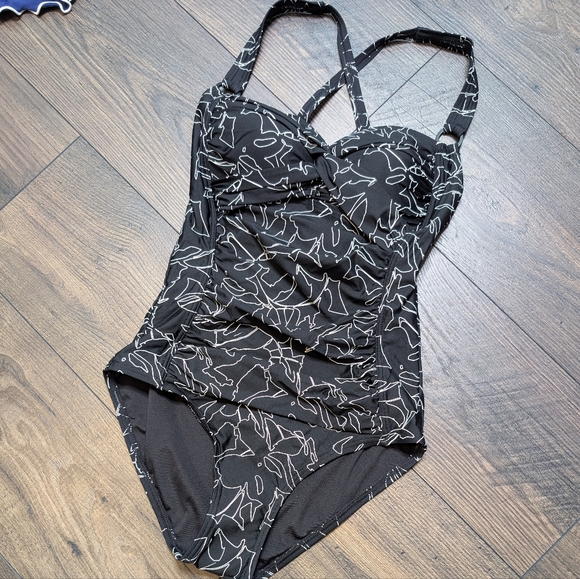 NWT DKNY Sweetheart Black and White Women's‎ Swimwear Size Small - Picture 2 of 10